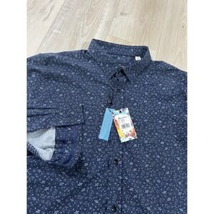 Robert Graham NWT Schneider Casual Button Down Shirt Size XLTailored Fit in Blue